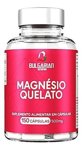 Imagem de 2x Quelato De Magnésio 150 Cápsulas 500mg Bulgarian