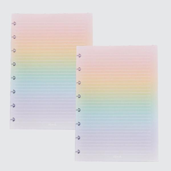 Imagem de 2x Refil Caderno Discos Inteligente Rainbow A5-120g-8 Furos