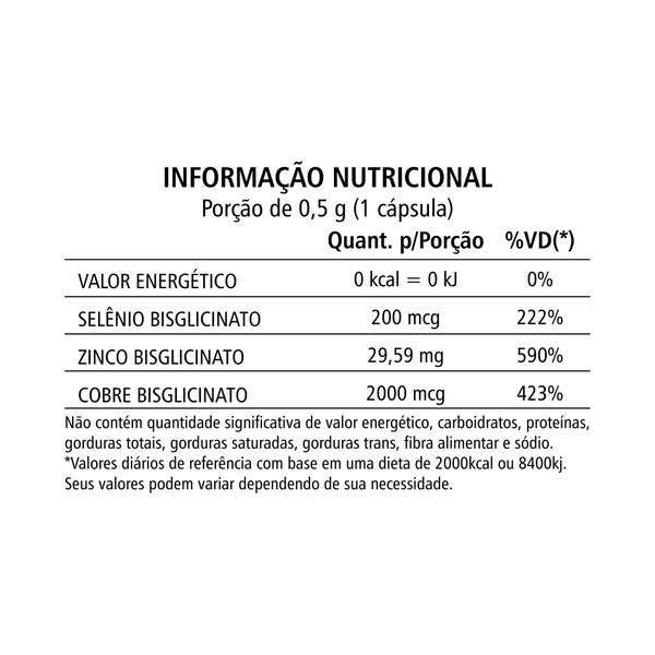 Imagem de 2x Selênio + Zinco + Cobre - 60 Cápsulas - Natunéctar