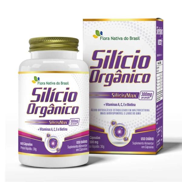 Imagem de 2x Silício Orgânico E Vitaminas 60 Cápsulas Flora Nativa