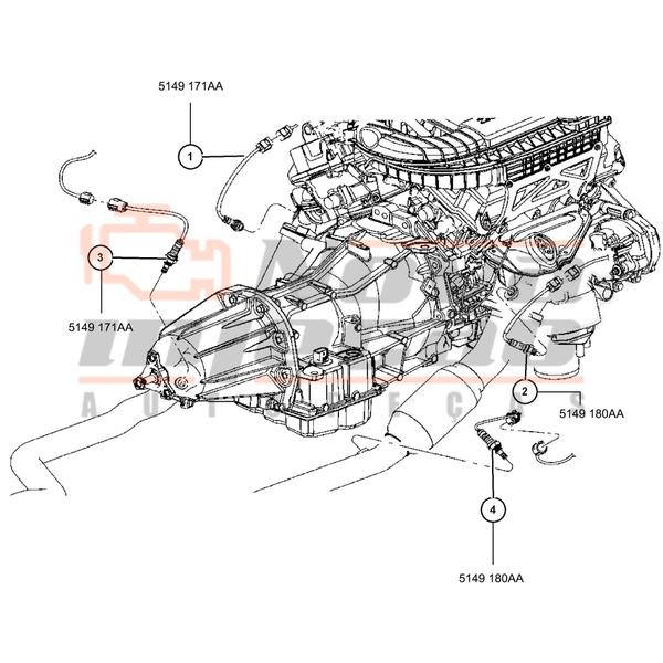 Imagem de 2x Sonda Lambda Pré Jeep Cherokee 5149171AA 5149180AA