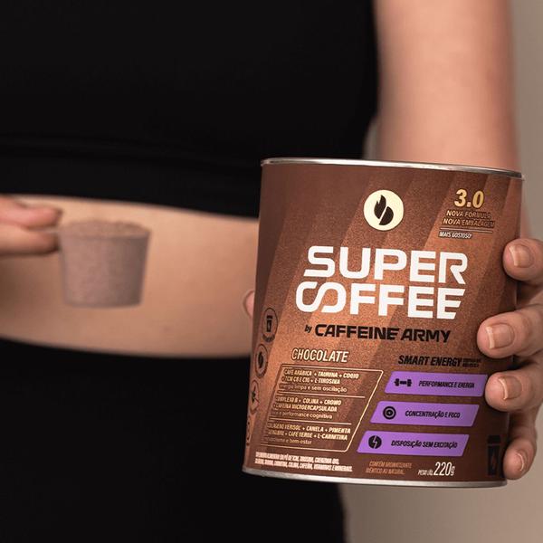 Imagem de 2x Supercoffee Café Arábica Sabor Chocolate 220g Caffeine Army