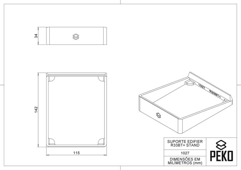 Imagem de 2x Suporte Mesa Inclinado Compatível Com Edifier R33bt Plus