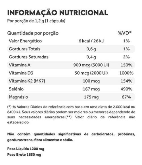 Imagem de 2x Synergy D3-2.000ui-K2-Mk7-60 Caps de 1.200mg-Pura Vida