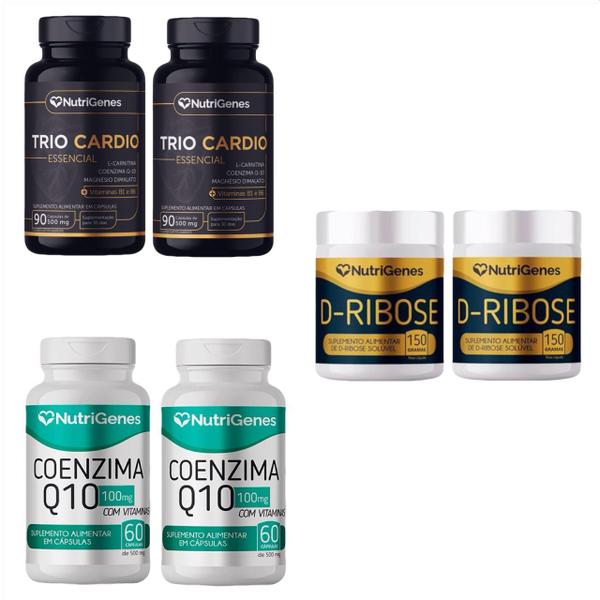 Imagem de 2x Trio Cardio + 2x D Ribose + 2x Coenzima Coq10- Nutrigenes