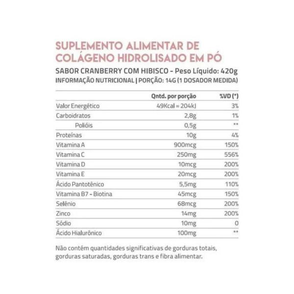 Imagem de 2x True Collagen Cranberry Hibisco True Source 420g