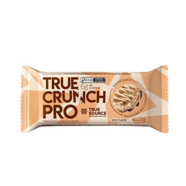 Imagem de 2x True Crunch Pro Chocolate Branco Amendoim True Source 12 Unidades 25g