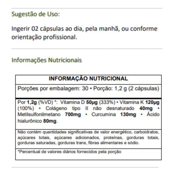 Imagem de 2x Ultra Condrix - Colágeno tipo 2 + Msm + Hialuronico + Vitamina K2 + D3 30 Caps