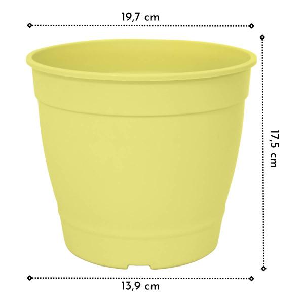 Imagem de 2X Vaso Aquarela com Prato 4,5 (3,5L)Amarelo Claro NUTRIPLAN