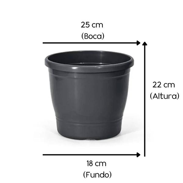 Imagem de 2X Vaso Primavera 05 (8L) Preto NUTRIPLAN