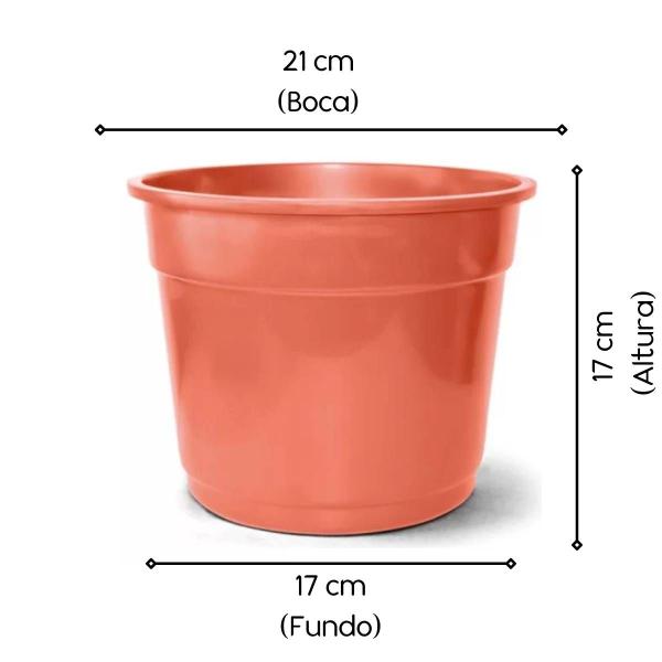 Imagem de 2X Vaso Redondo 04 (4,9L) Cerâmica NUTRIPLAN