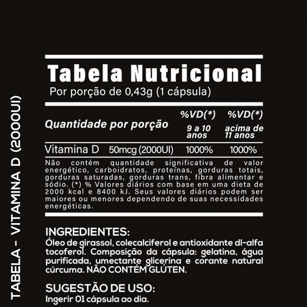 Imagem de 2x vitamina d3 2000ui 30caps premium hf suplements