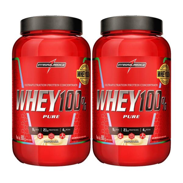 Imagem de 2x Whey 100% Pure Pote 900g Baunilha - Integralmedica