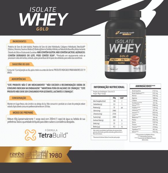 Imagem de 2x Whey Isolado Isolate Gold 900g Bodyaction