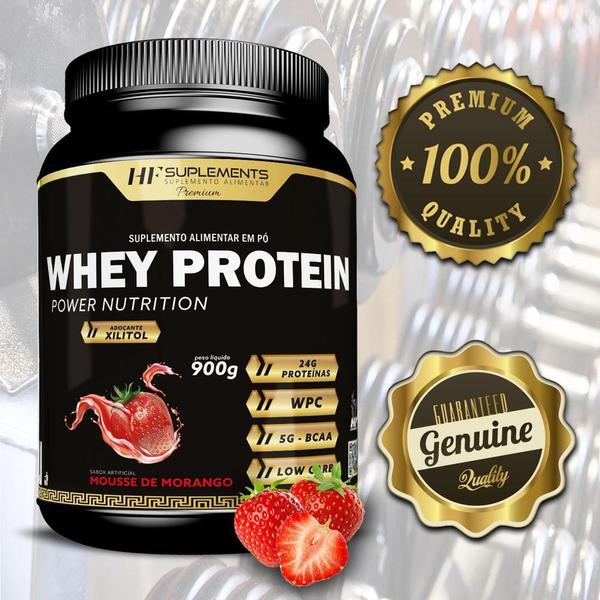 Imagem de 2X Whey Protein Power Nutrition Morango Hf Suplementos