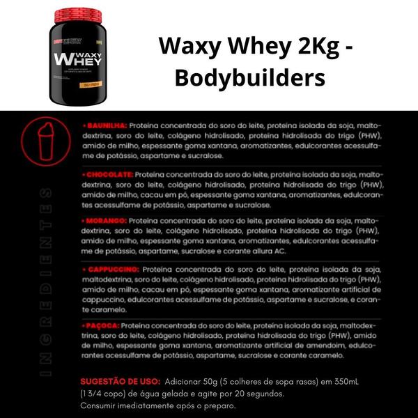 Imagem de 2x Whey Protein Waxy Whey (35%) - 2kg - Bodybuilders