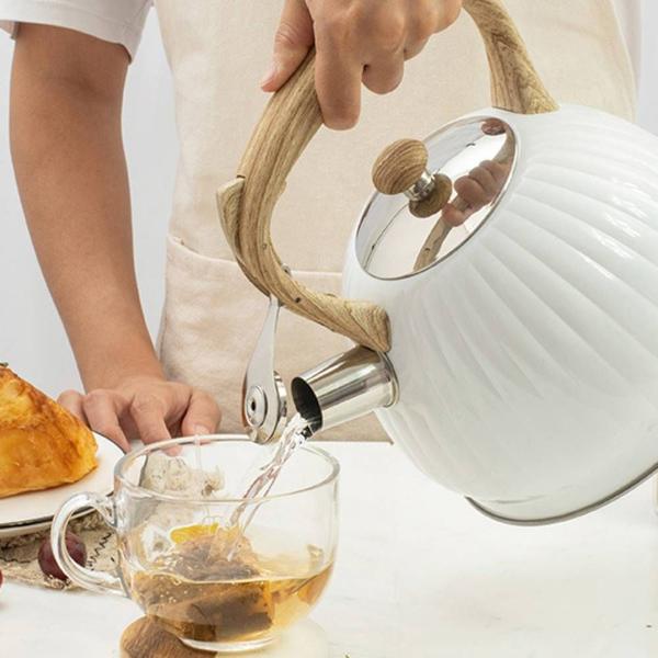 Imagem de 3.5L Whistle Kettle, Truffle White Kitchen Utensils Pumpkin