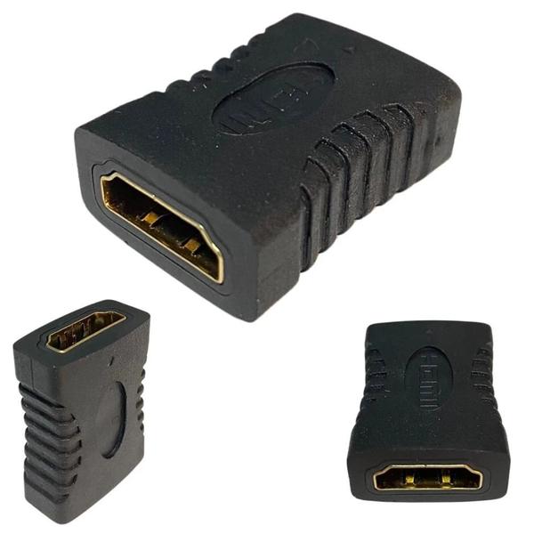 Imagem de 3 Adaptadores Hdmi Femea X Femea Emenda Extensor Conector Cabo  Mb 