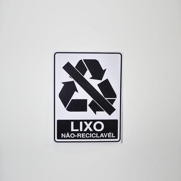 Imagem de 3 - Adesivos Placa de Sinalização LIXO NÃO RECICLÁVEL Ref AV-21 ENCARTALE - Encart'Ale