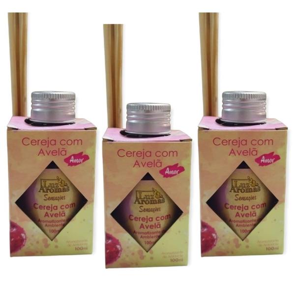 Imagem de 3 Aromatizador Ambiente Vareta Difusor Cheiroso Perfume Casa 100ml Odorizador Luz Aromas - Envio Já