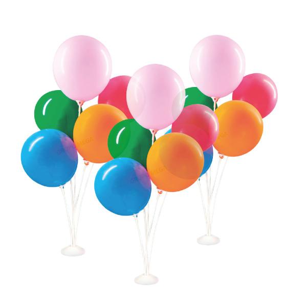 Imagem de 3 Arranjos enfeite balões bexiga decoração festa vareta 45cm