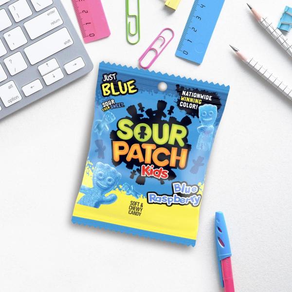 Imagem de 3 Bala Azedinha Sour Patch kids Sabor RASPBERRY Sachê 100g