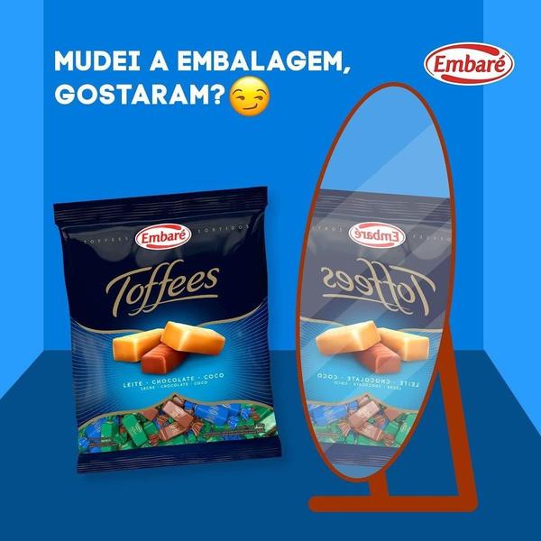 Imagem de 3 Bala Caramelo Toffees Leite, Chocolate E Coco Embaré 600g