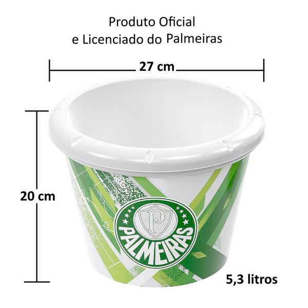 3 Baldes para Cerveja no Gelo Palmeiras 5.3 Litros Oficial - Plasútil Imagem de 3 Baldes para Cerveja no Gelo Palmeiras 5.3 Litros Oficial