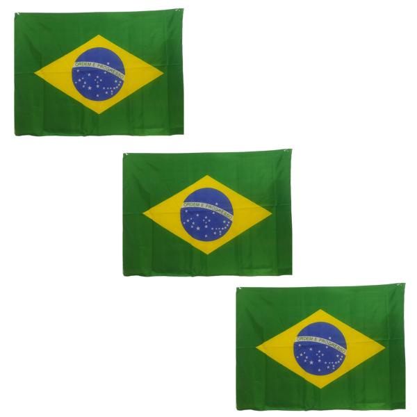 Imagem de 3 Bandeiras Nacional Brasil Copa Do Mundo 65Cm