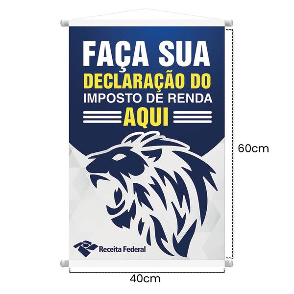 Imagem de 3 Banners Imposto De Renda, Leão - 60x40