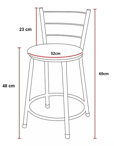 Imagem de 3 Banquetas Baixa Epoxi Cinza Cristal