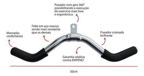 Imagem de 3 Barras Puxadores Academia Tríceps Bíceps Costas Pulley