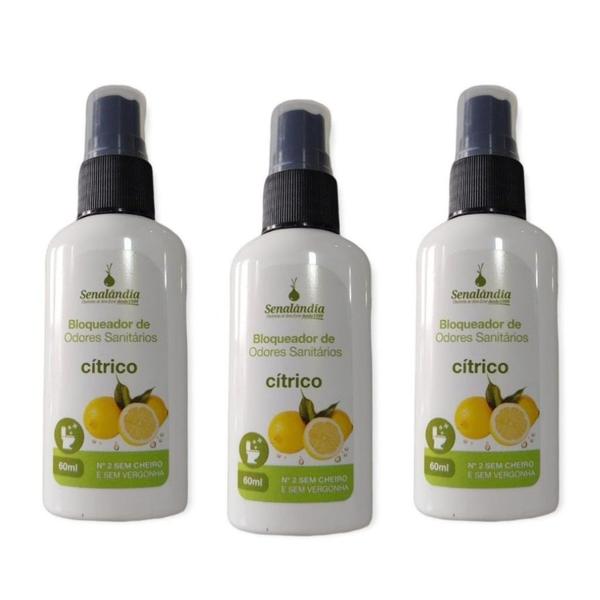 Imagem de 3 Bloqueador de Odor Sanitário Cítrico Banheiro Privada Free Coco 60ml Elimina Cheiro - Envio Já