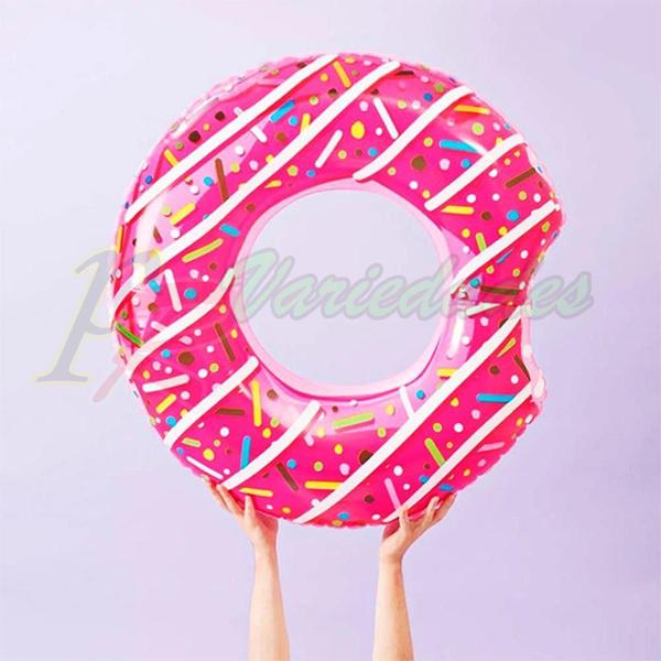 Imagem de 3 Boia Redonda Inflavel Donut Rosa Para Piscina E Praia