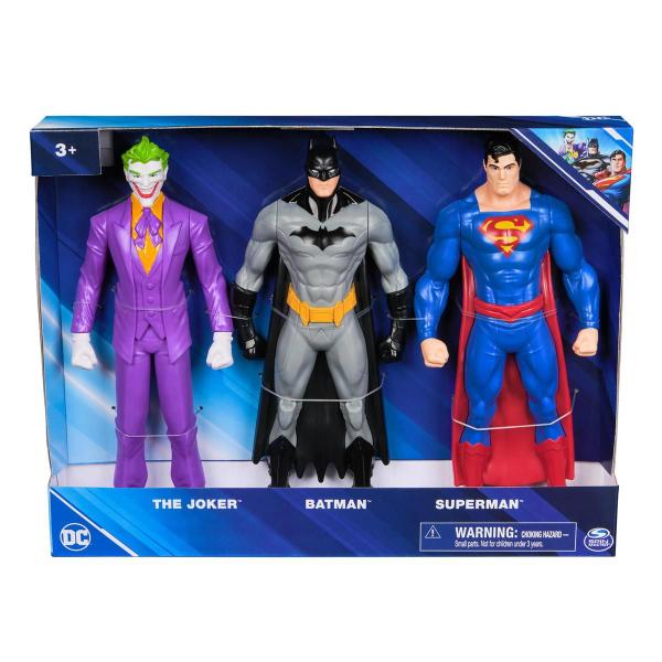 Imagem de 3 Bonecos Coringa, Batman e Superman de 24cm - DC