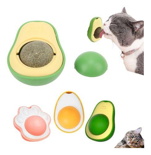 Imagem de 3 Brinquedos Para Gato Com Catnip Erva Gato Bola Lamber Bola Abacate Catnip Erva do Gato - Sortidos