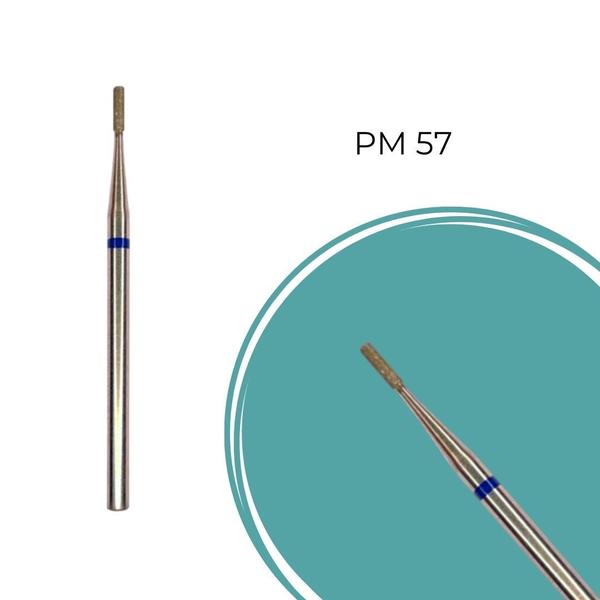 Imagem de 3 Broca Ponta Diamantada Cilindrica Topo Plano PM 57 Brilho