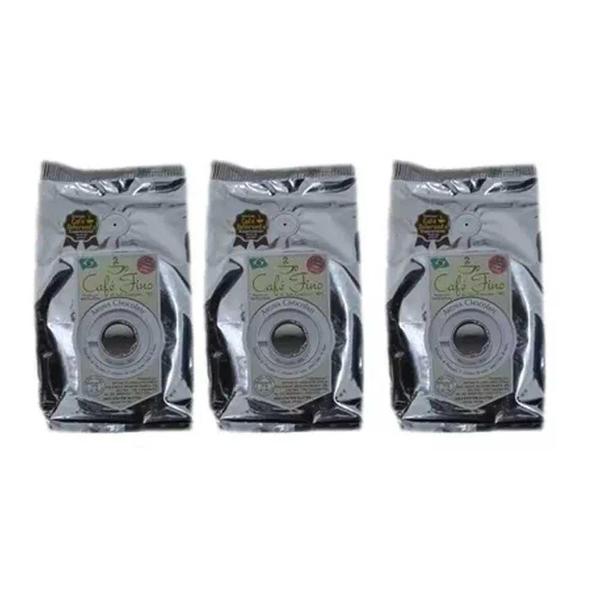 Imagem de 3 Cafés Fino Gourmet Moído Aroma Chocolate 100% Arábica 250g