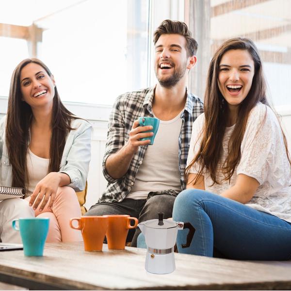 Imagem de 3 Cafeteira Italiana Premium Para Fogão Alumínio Resistente