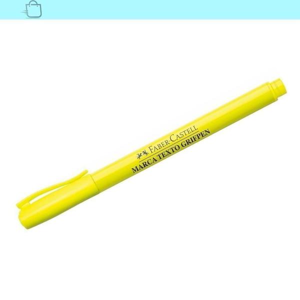 Imagem de 3 Canetas Pincel Marca Texto Amarelo Faber Castell Grifpen