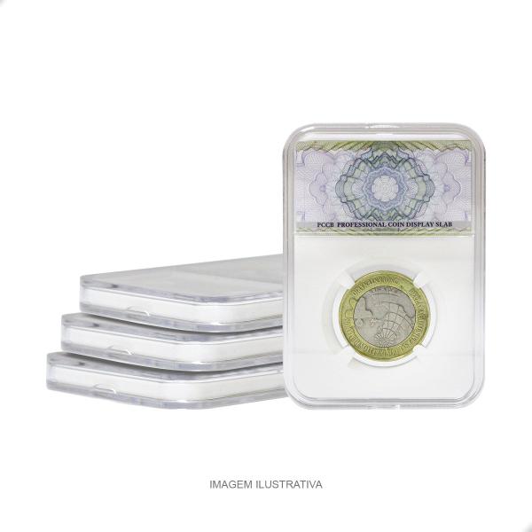 3 Cápsulas Acrílica para Moeda Slab PCCB 25mm Imagem de 3 Cápsulas Acrílica para Moeda Slab PCCB 25mm