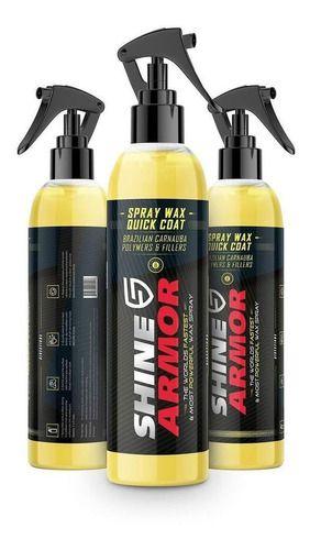 Imagem de 3 Cera Liquida Carnauba Shine Armor Spray Wax Importado Eua