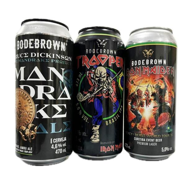 Imagem de 3 Cervejas Especiais Iron Maiden Brasil Coleção