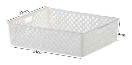 3 Cestas Organizadoras Quadratta branco para gavetas, armários, lavanderias, cozinha, banheiro, quarto - Paramount Imagem de 3 Cestas Organizadoras Quadratta branco para gavetas, armários, lavanderias, cozinha, banheiro, quarto