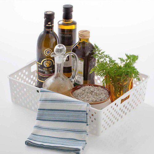 3 Cestas Organizadoras Quadratta branco para gavetas, armários, lavanderias, cozinha, banheiro, quarto - Paramount Imagem de 3 Cestas Organizadoras Quadratta branco para gavetas, armários, lavanderias, cozinha, banheiro, quarto