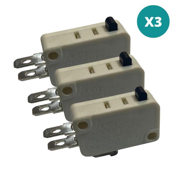 Imagem de 3 Chaves Micro Switch Para Microondas 16A 250V Ac 3 Terminal