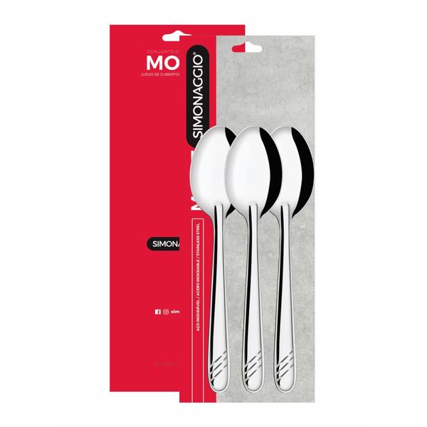3 Colheres de Mesa de Inox - Moniz Simonaggio (200.103.0101.300) Imagem de 3 Colheres de Mesa de Inox - Moniz Simonaggio (200.103.0101.300)