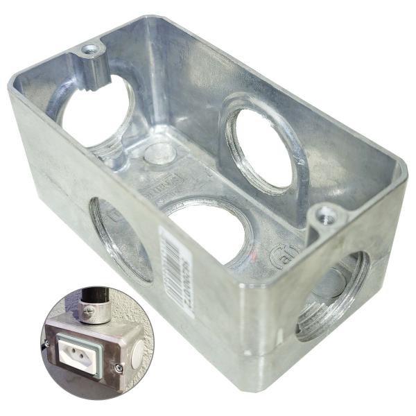 3 Condulete 3/4" Múltiplo Tipo X alumínio galvanizado Tramontina Imagem de 3 Condulete 3/4" Múltiplo Tipo X alumínio galvanizado Tramontina