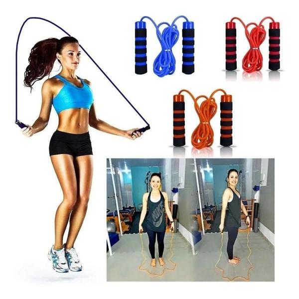 3 Corda Pular Funcional Treino exercício funcional Jump Vermelho - Idea Imagem de 3 Corda Pular Funcional Treino exercício funcional Jump Vermelho
