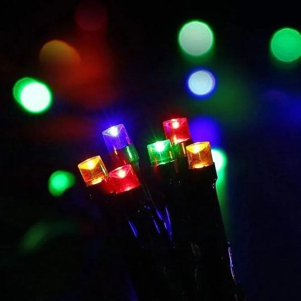 Imagem de 3 Cx Pisca Pisca 100 Leds Colorido 10 Mts Cada 8 Funções